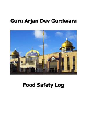 Guru Arjan Dev Gurdwara Food Safety