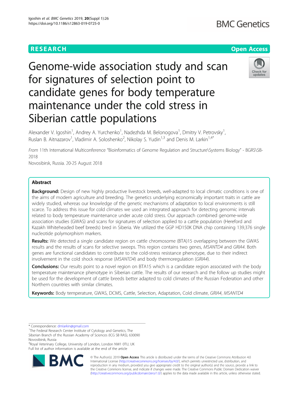 Genome-Wide Association Study and Scan For