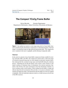 The Compact Ycocg Frame Buffer