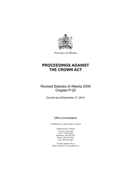 Proceedings Against the Crown Act