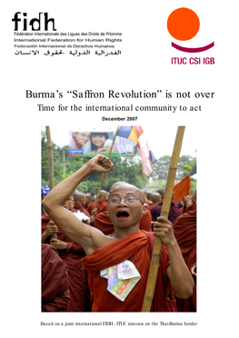 Burma's “Saffron Revolution”