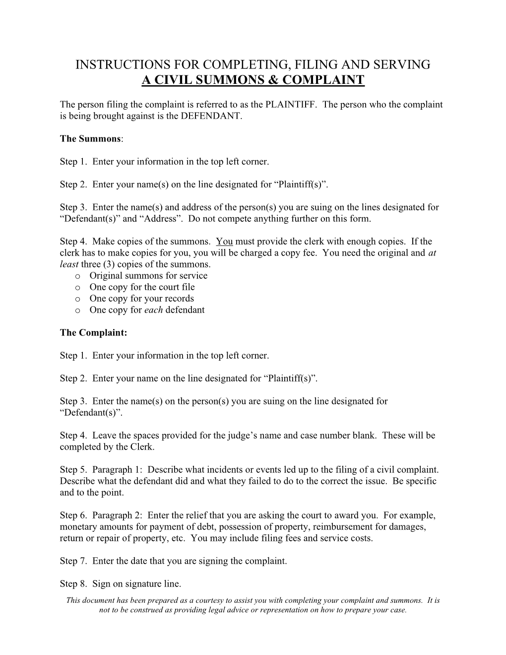 instructions-for-completing-filing-and-serving-a-civil-summons