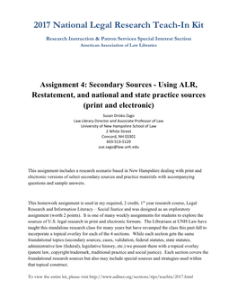 Secondary Sources Assignment