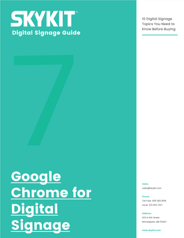 Google Chrome for Digital Signage