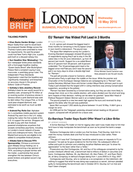 Bloomberg Brief: London