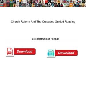 Church Reform and the Crusades Guided Reading