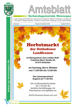 Herbstmarkt Der Osthofener Landfrauen