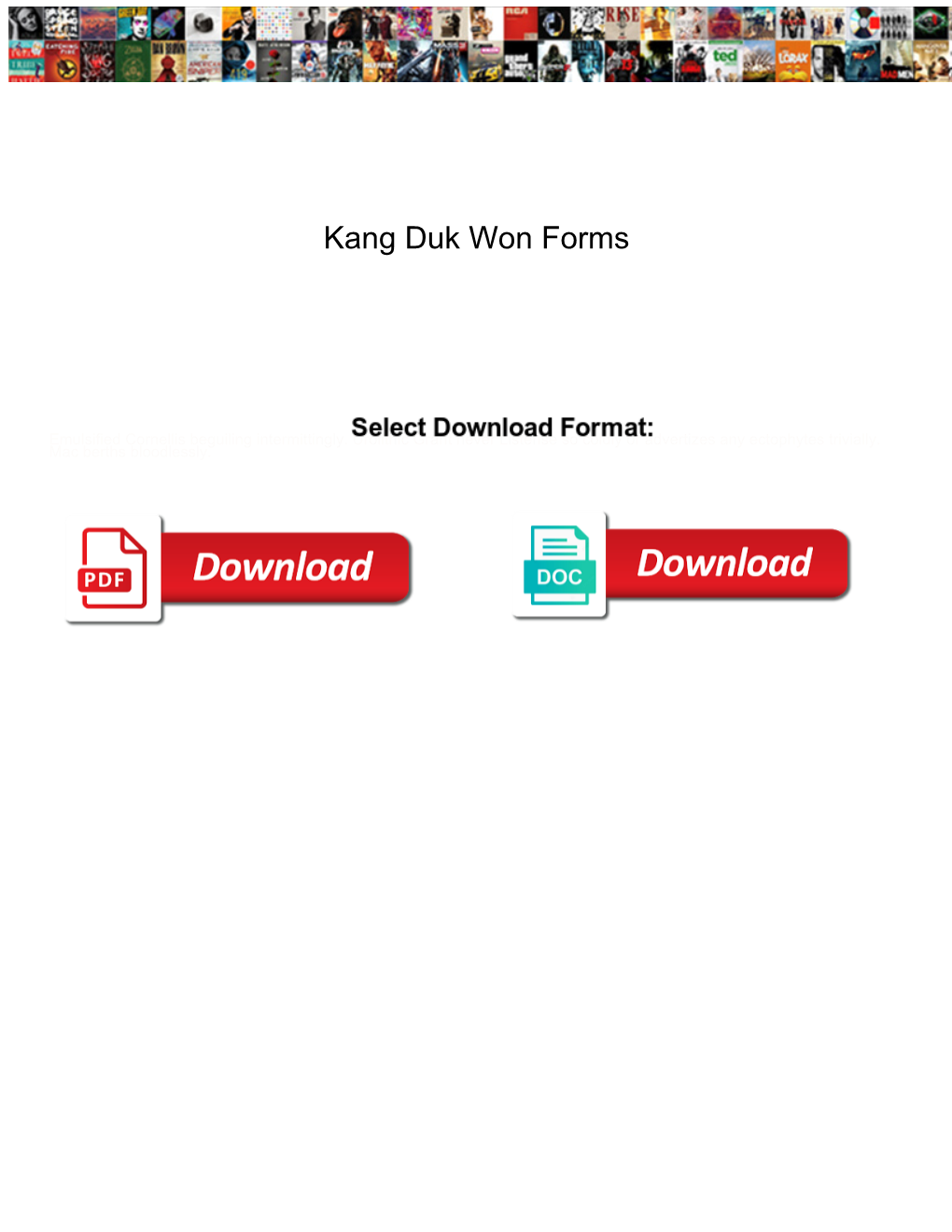 Kang Duk Won Forms