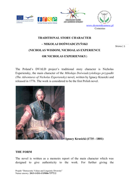 Traditional Story Character – Mikołaj Doświadczyński (Nicholas Wisdom, Nichoalas Experience Or Nicholas Experiensky)