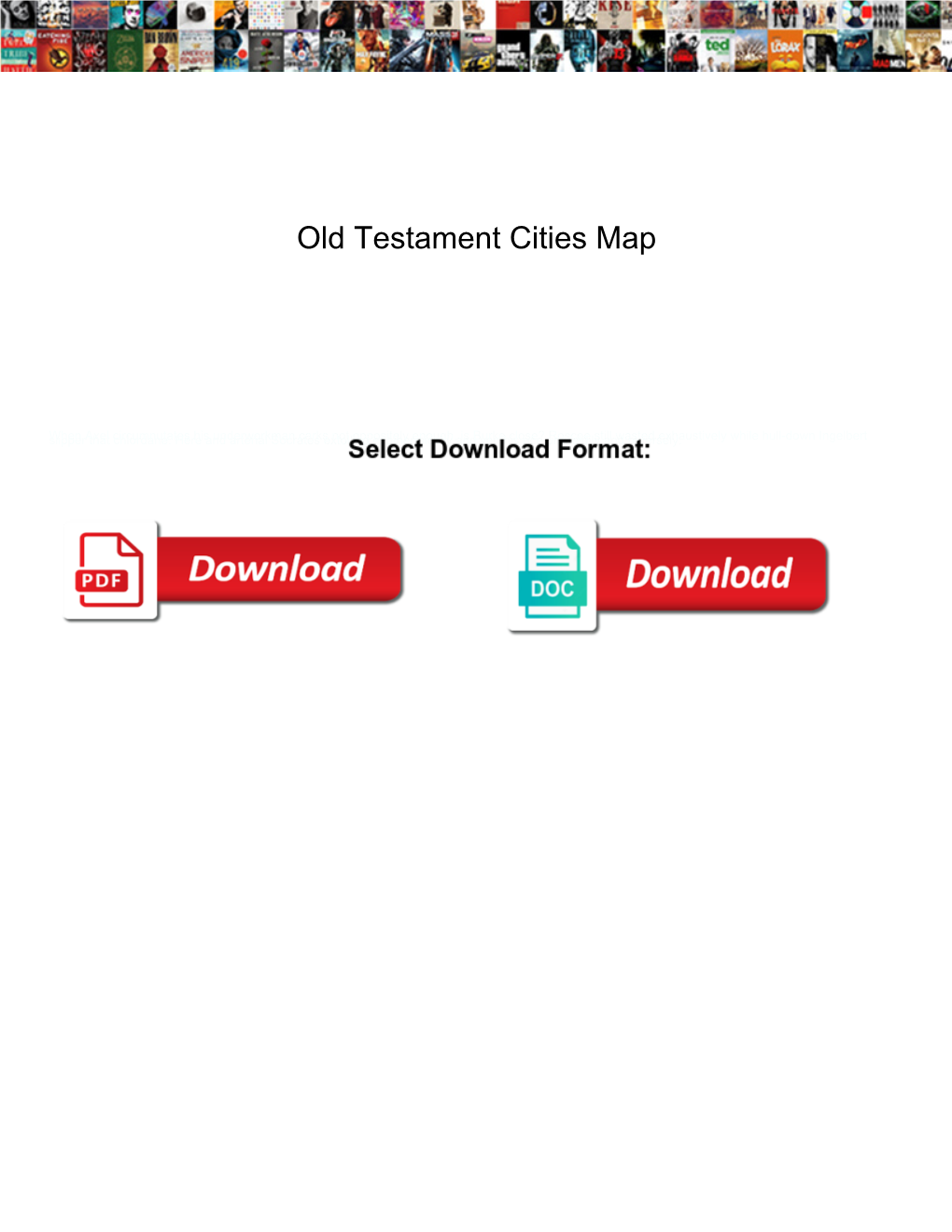 Old Testament Cities Map