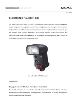 Electronic Flash Ef-630