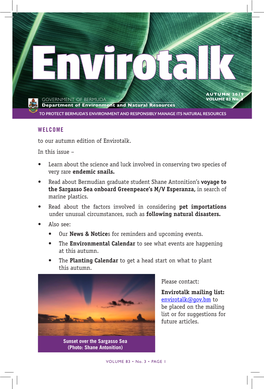 Our Autumn Edition of Envirotalk. in This Issue –