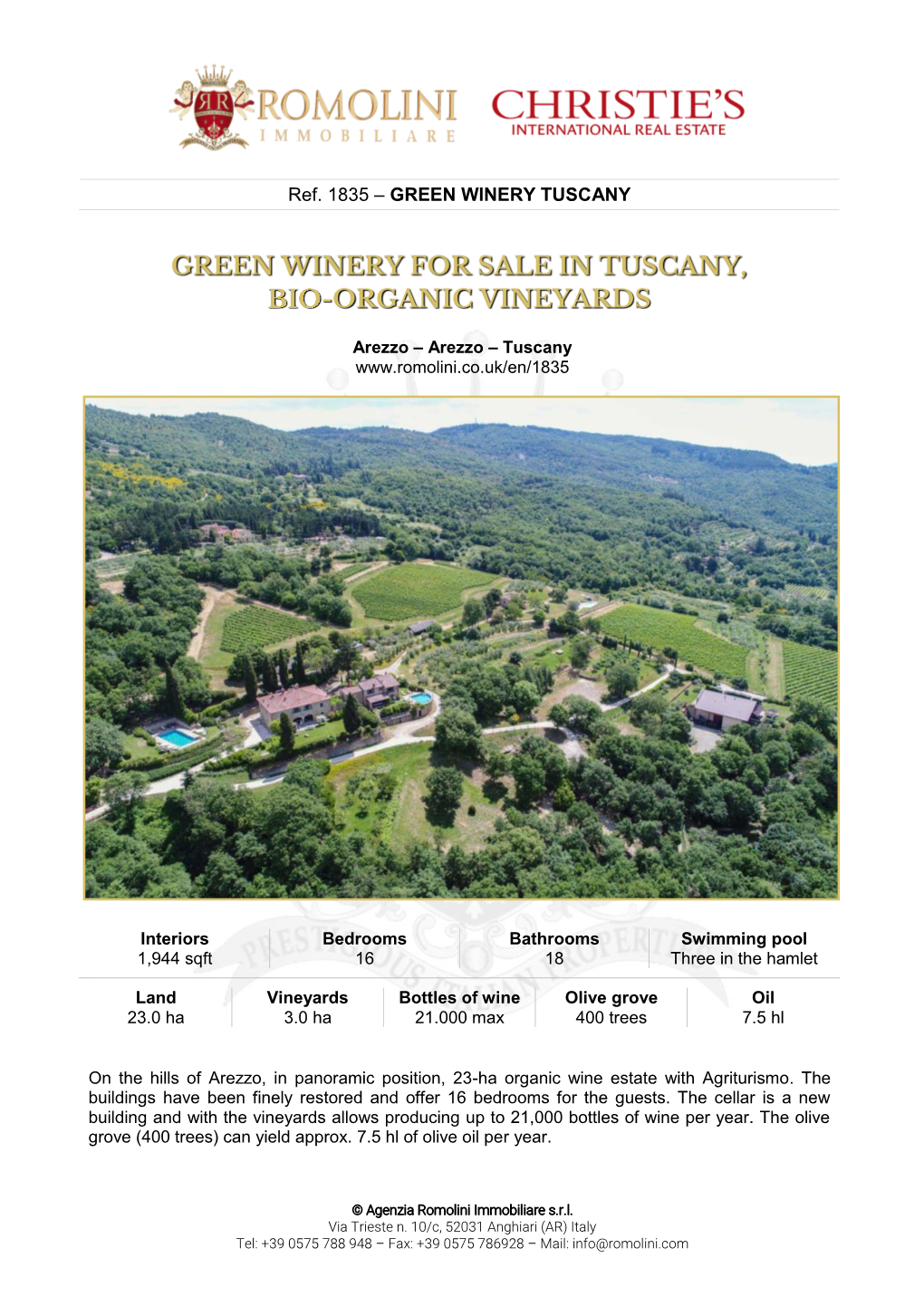 Green Winery Tuscany