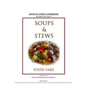 Soups & Stews Cookbook
