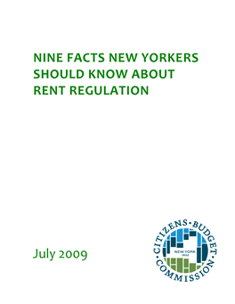 Nine Facts New Yorkers Should Know About Rent Regulation