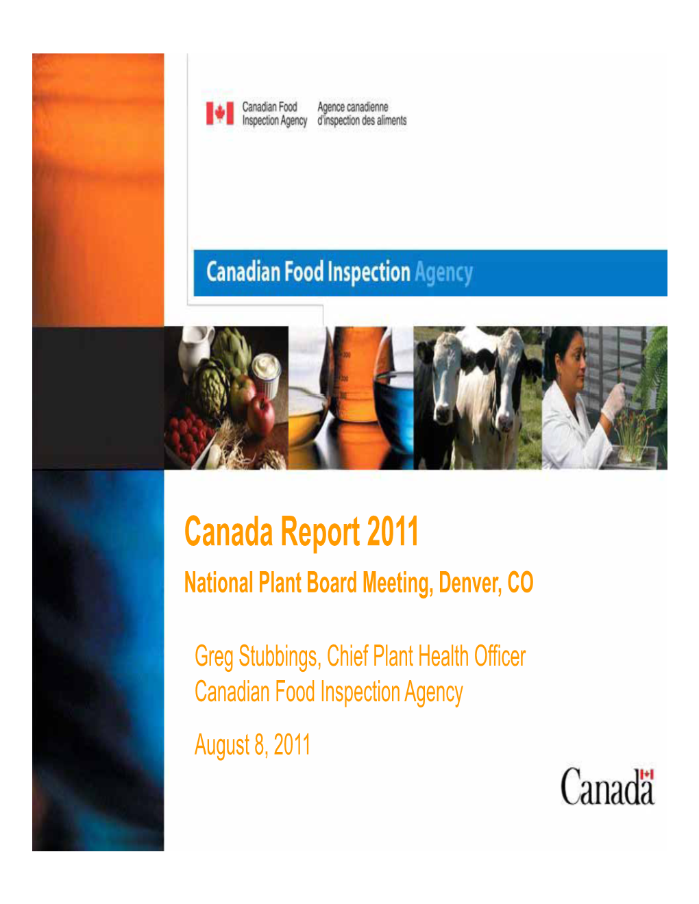 Canada Report 2011 National Plant Board Meeting, Denver, CO
