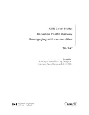 CSR Case Study CP Rail