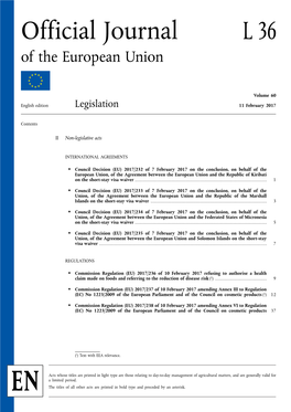 Official Journal L 36 of the European Union