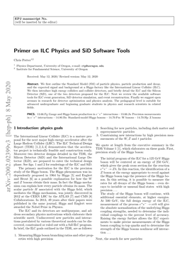 Primer on ILC Physics and Sid Software Tools