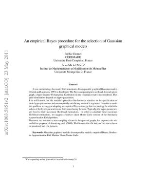 An Empirical Bayes Procedure for the Selection of Gaussian Graphical Models