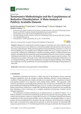 Terminomics Methodologies and the Completeness of Reductive Dimethylation: a Meta-Analysis of Publicly Available Datasets