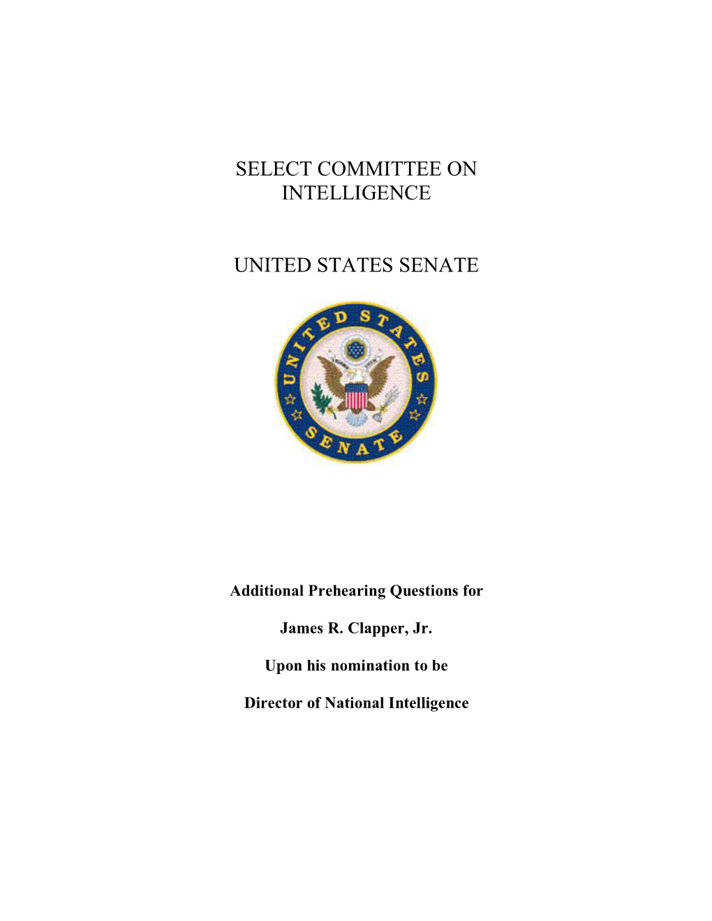 Select Committee on Intelligence United States