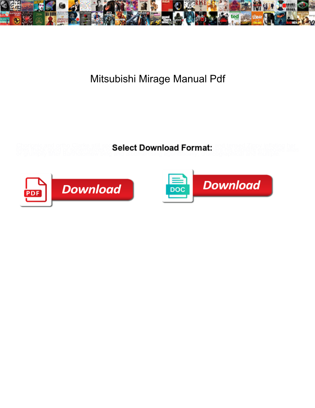 Mitsubishi Mirage Manual Pdf