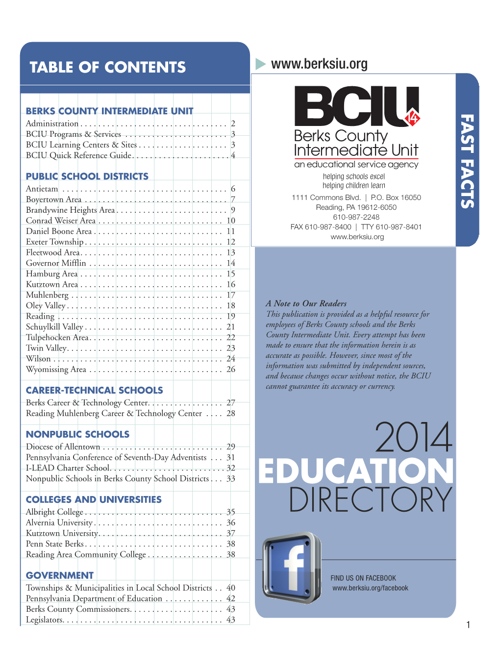 Berks County Intermediate Unit: Facilities