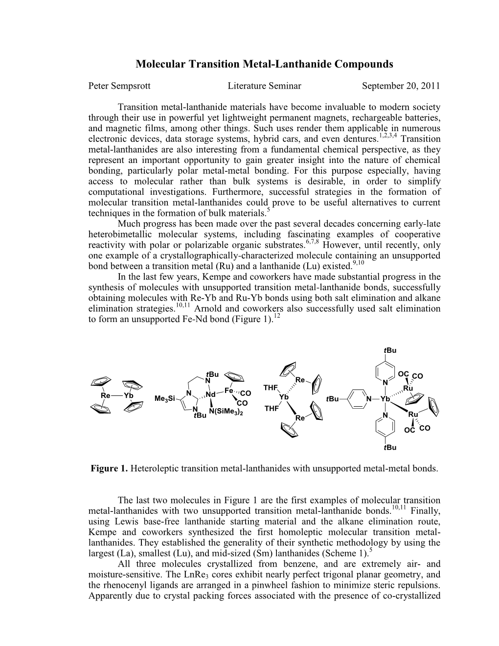 Molecular Transition Metal-Lanthanide Compounds