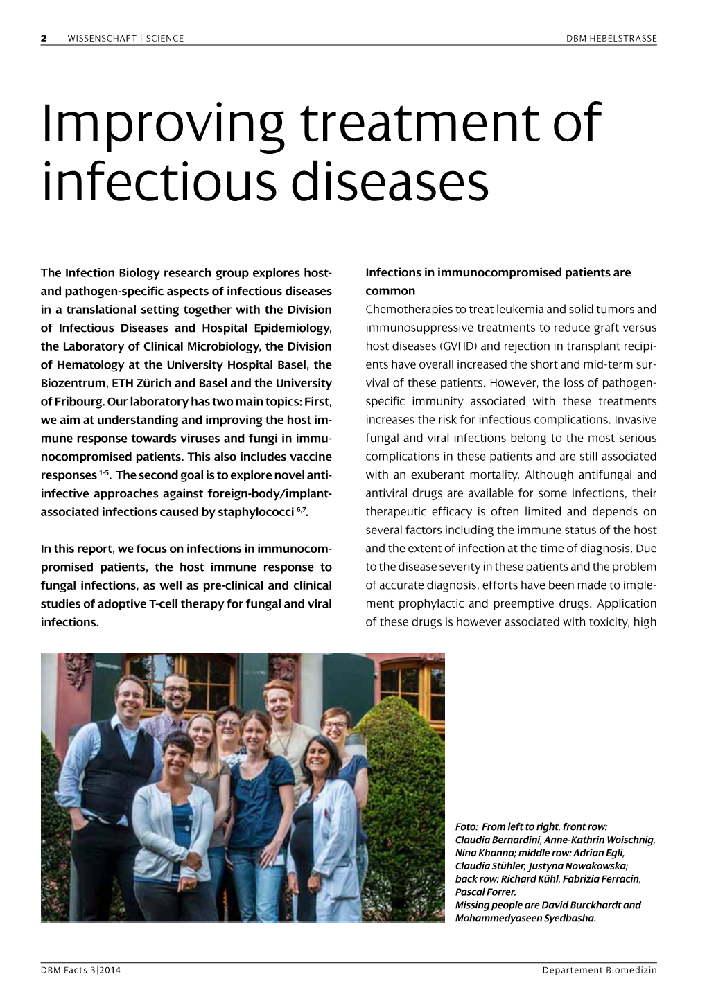Improving Treatment of Infectious Diseases