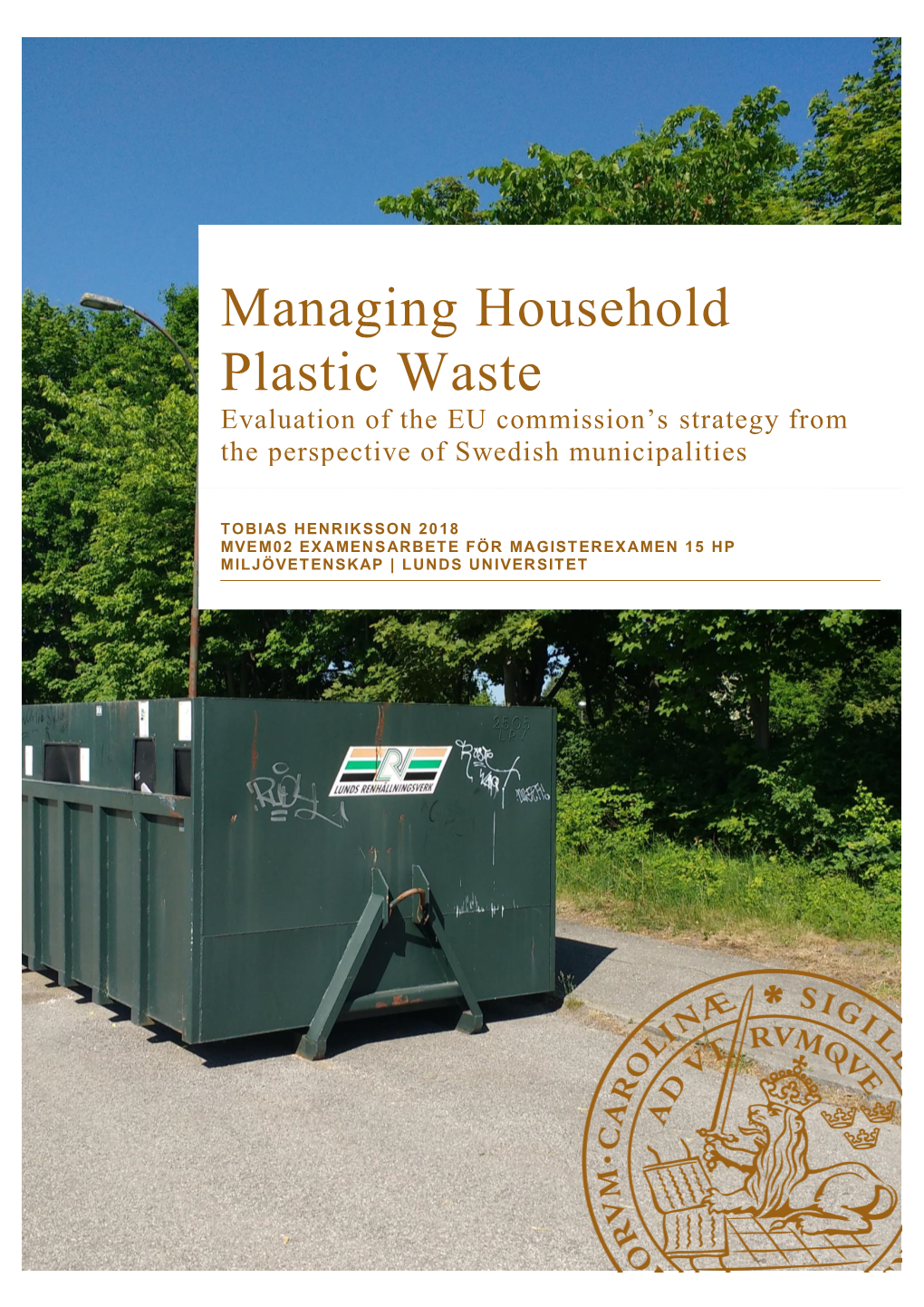 Managing Household Plastic Waste