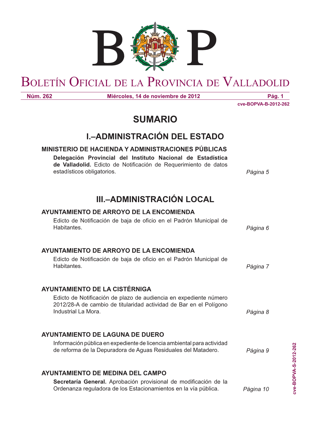 ADMINISTRACIÓN LOCAL AYUNTAMIENTO DE ARROYO DE LA ENCOMIENDA Edicto De Notificación De Baja De Oficio En El Padrón Municipal De Habitantes