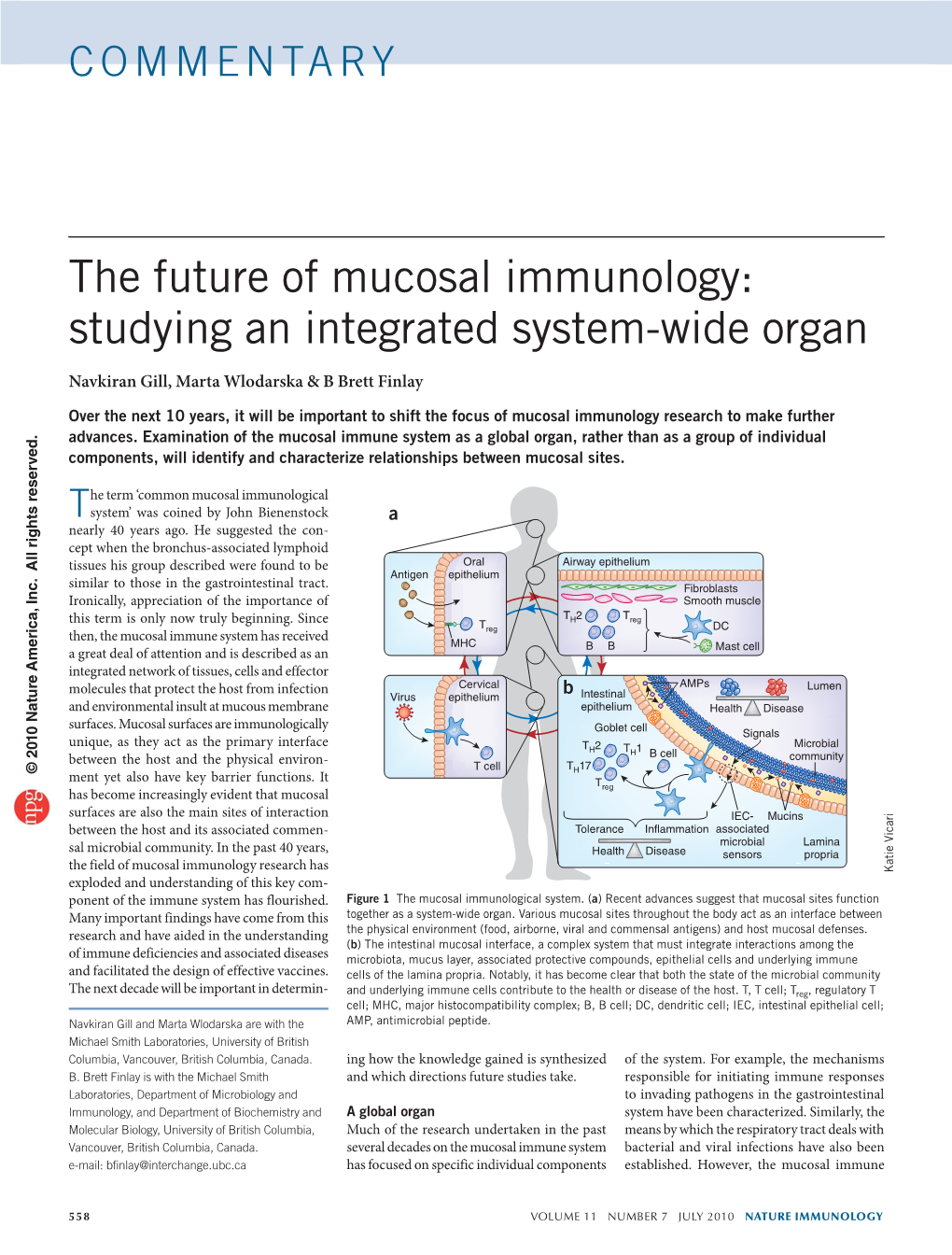 The Future of Mucosal Immunology: Studying an Integrated System-Wide Organ