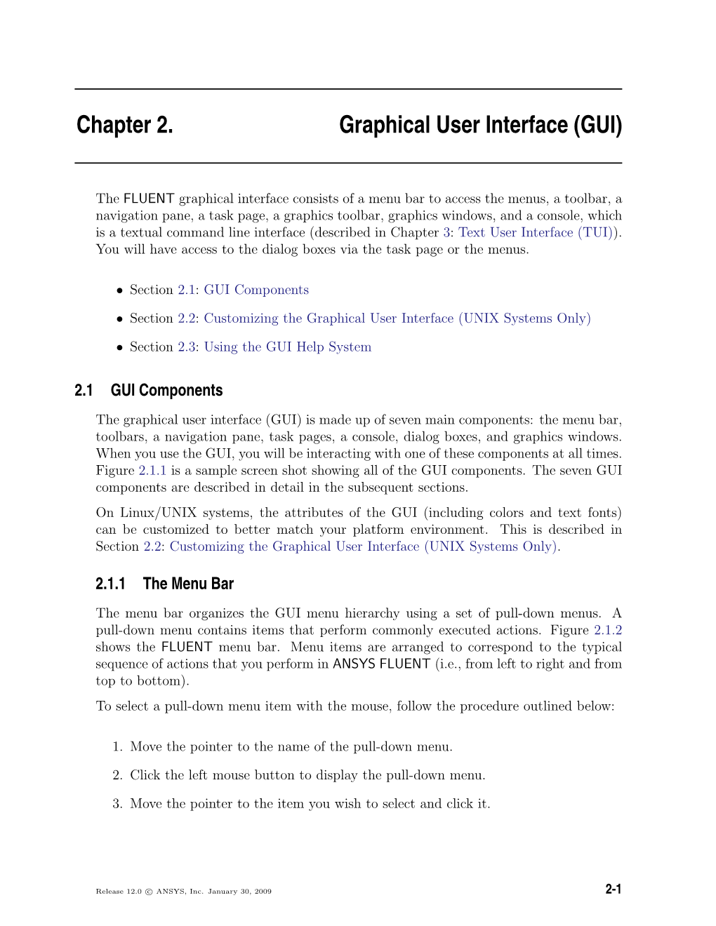 Chapter 2. Graphical User Interface (GUI)