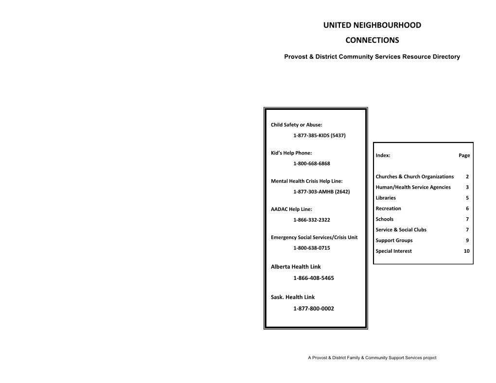 United Neighbourhood Connections