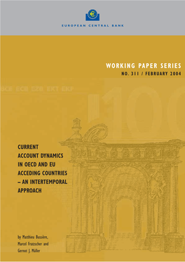 Current Account Dynamics in Oecd and Eu Acceding Countries – an Intertemporal Approach