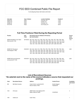 FCC EEO Combined Public File Report