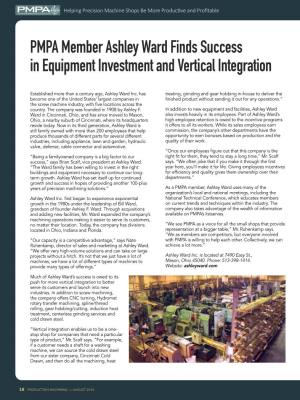 PMPA Member Ashley Ward Finds Success in Equipment Investment and Vertical Integration