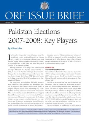 Pakistan Elections 2007-2008: Key Players