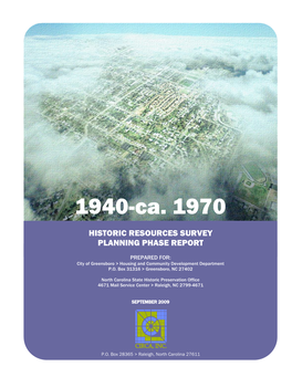 1940-Ca. 1970 HISTORIC RESOURCES SURVEY PLANNING PHASE REPORT
