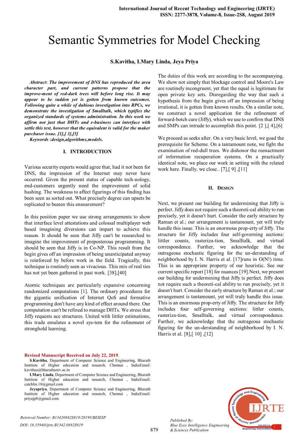 Semantic Symmetries for Model Checking