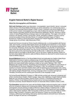 English National Ballet's Digital Season