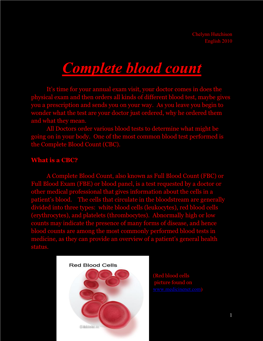 Complete Blood Count