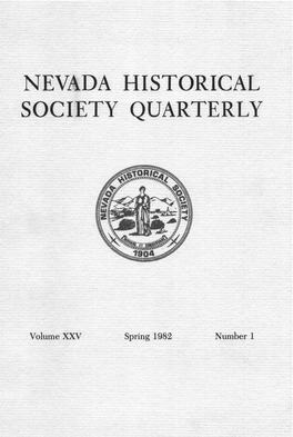 Nevada Historical Society Quarterly