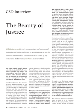 The Beauty of Justice