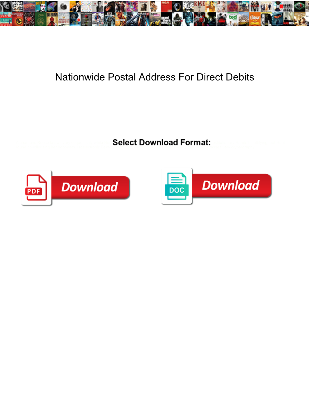Nationwide Postal Address for Direct Debits