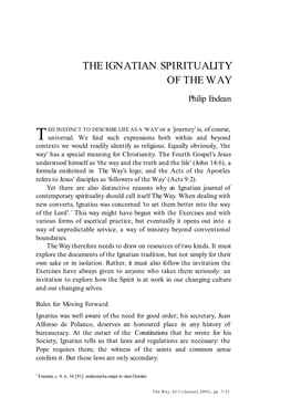The Ignatian Spirituality of the Way