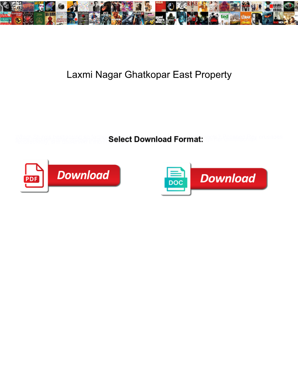 Laxmi Nagar Ghatkopar East Property