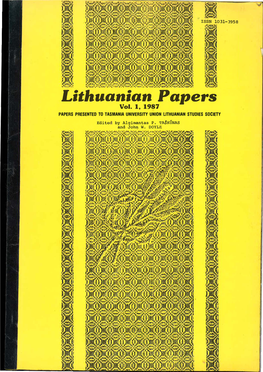 Lithuanian Papers Vol