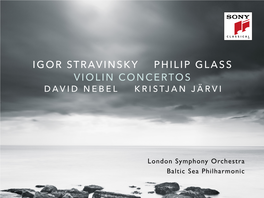 Violin Concertos Igor Stravinsky Philip Glass